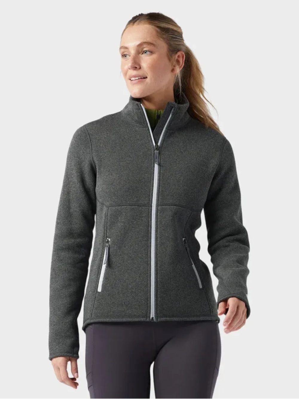 NWT Stio Heather Gray Zip Up Fleece Jacket Sz M - Picture 1 of 12